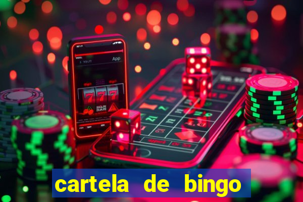 cartela de bingo cha de bebe